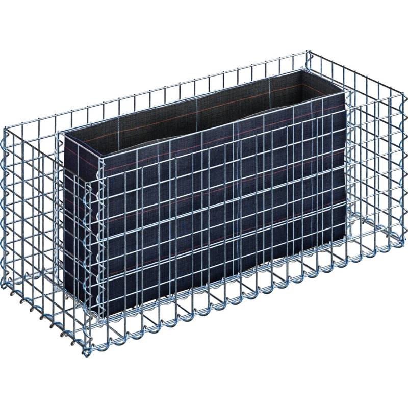 Gabiona Gabionen-Hochbeet eckig 40 cm x 100 cm x 40 cm Maschenw 5 cm x 5 cm von Gabiona