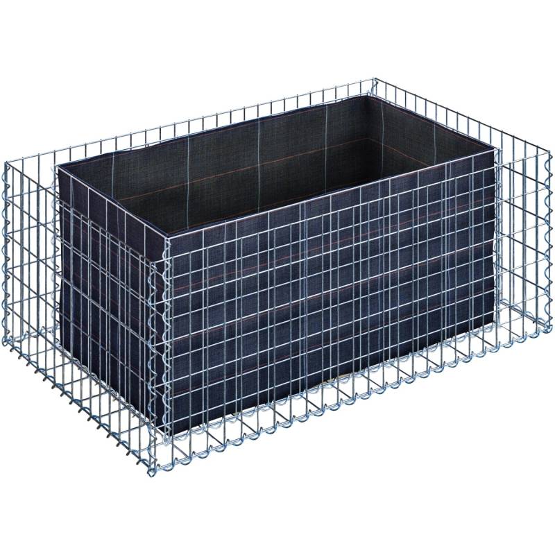 Gabiona Gabionen-Hochbeet eckig 50 x 130 x 80 cm Maschenw 5 x 10 cm von Gabiona