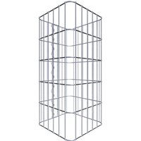 Gabiona Gabionensäule, silbergrau, Maschenweite 5 cm x 10 cm - silberfarben von Gabiona