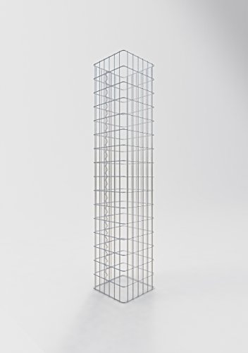 GABIONA - Gabionensäule 160 cm hoch - Eckiger Gabionenkorb 32x32 cm - Maschenweite 5 x 10 cm - Gabione ist korrosionsbeständig GABIONA - Gabionensäule 160 cm hoch - Eckiger Gabionenkorb 32x32 cm - Maschenweite 5 x 10 cm - Gabione ist korrosionsbeständig von GABIONA