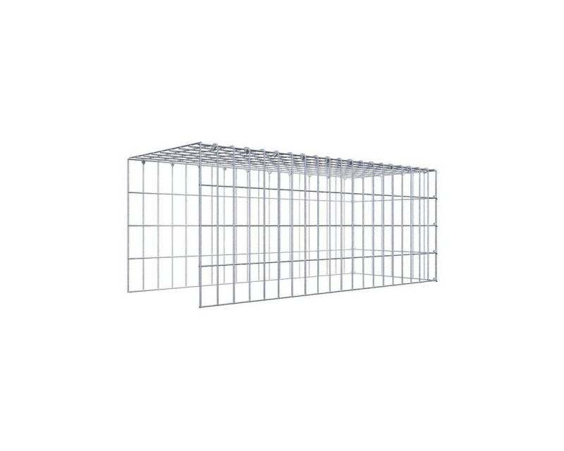 Gabiona Gabionenzaun Anbaugabione Typ 4 100 cm x 40 cm x 40 cm (L x H x T), Maschenweite 5, (Anbaugabione Typ 4 100 cm x 40 cm x 40 cm (L x H x T), Maschenweite 5 cm x 10 cm, C-Ring, 4 mm) von Gabiona