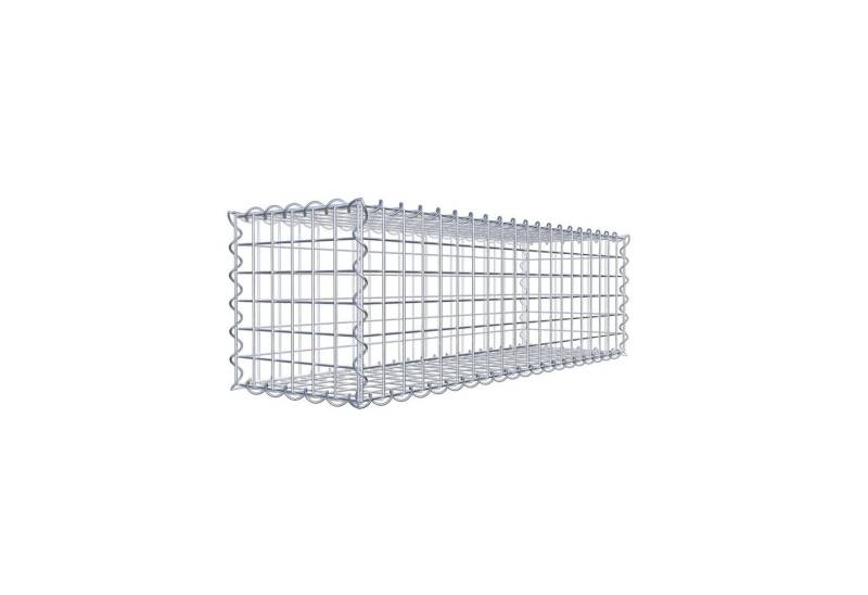 Gabiona Gabionenzaun Gabione 100 cm x 30 cm x 30 cm (L x H x T), Maschenweite 5 cm x 5 cm, (Gabione 100 cm x 30 cm x 30 cm (L x H x T), Maschenweite 5 cm x 5 cm, Spirale) von Gabiona