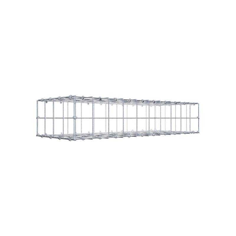 Gabione 100 cm x 20 cm x 40 cm (L x H x T), Maschenweite 10 cm x 10 cm, C-Ring