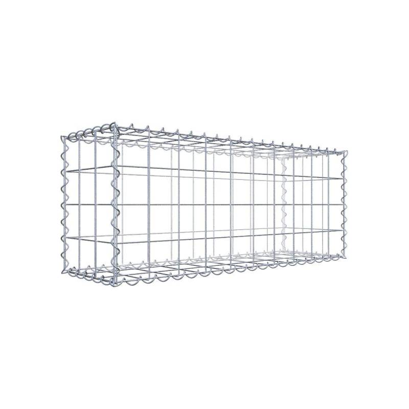 Gabione 100 cm x 40 cm x 30 cm (L x H x T), Maschenweite 10 cm x 10 cm, Spirale