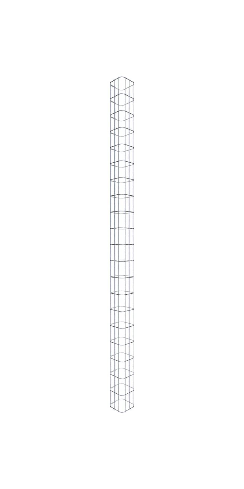 Gabionensäule eckig 17  cm x 17  cm, 200 cm Höhe, MW 5 cm x 10 cm
