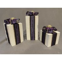 3Er Set Rustikale Holz Päckchen Brombeere 3Er Set Rustikale Holz Päckchen Brombeere von GabisDekoShopDesign