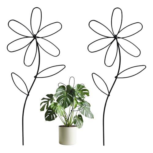 2 Stück Zimmerpflanzen-Rankgitter aus Metalldraht, Mini-Garten-Rankgitter für Topfpflanzen, kleines Kletterblatt-Spalier für Garten, Topfpflanze, Zimmerpflanze, Blumenmuster, 2 Stück 2 Stück Zimmerpflanzen-Rankgitter aus Metalldraht, Mini-Garten-Rankgitter für Topfpflanzen, kleines Kletterblatt-Spalier für Garten, Topfpflanze, Zimmerpflanze, Blumenmuster, 2 Stück von Gabrella