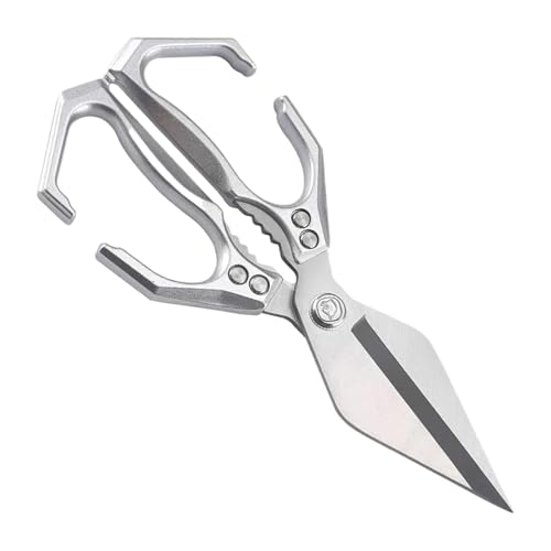 Gacqpli Küchenschere,Robuste Edelstahl Geflügelschere - Küchenhelfer mit Nussknacker für Kochen Anfänger Senioren Ente Grill Hähnchen Fleisch von Gacqpli
