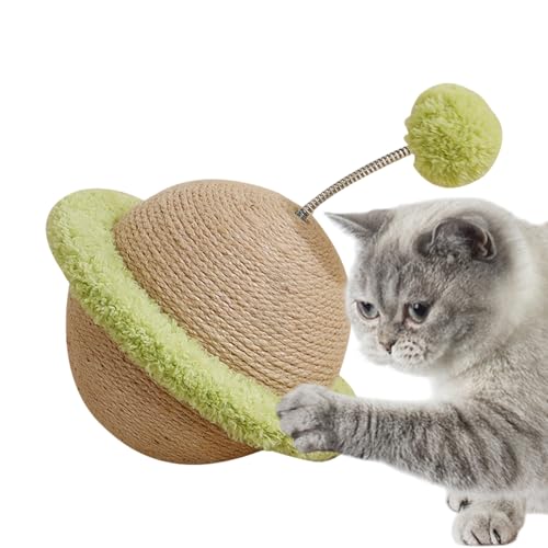 Gacqpli Sisal Kratzball Für Katzen - Katzenspielzeug Mit Lockstab,Krallenpflege Zubehör Zur Kätzchenerziehung Und Möbelschutz Gacqpli Sisal Kratzball Für Katzen - Katzenspielzeug Mit Lockstab,Krallenpflege Zubehör Zur Kätzchenerziehung Und Möbelschutz von Gacqpli