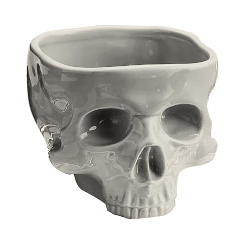 Gacqpli Snackschale Mit Skelettkopf, Halloween Totenkopf Schüssel Zum, Snackschale Skelett Utensilien,Halloween Partyzubehör von Gacqpli