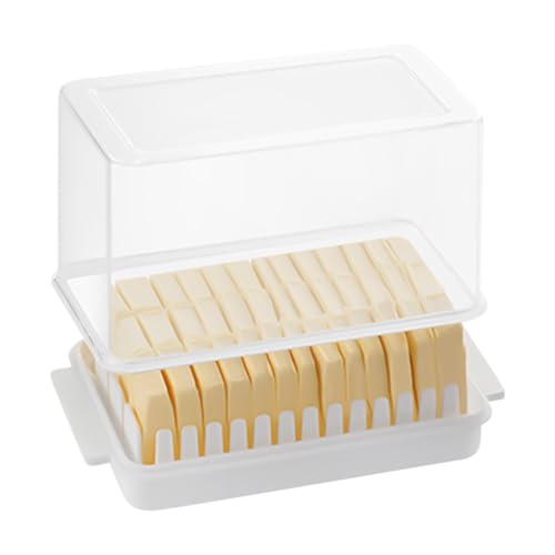 Gacqpli Stangenbutter Schneider, Luftdichter Butterschneider Behälter, Multifunktionales Schneidewerkzeug, Abnehmbarer Käseschneidebehälter für Haushalt, , Kühlschrank und Camping von Gacqpli
