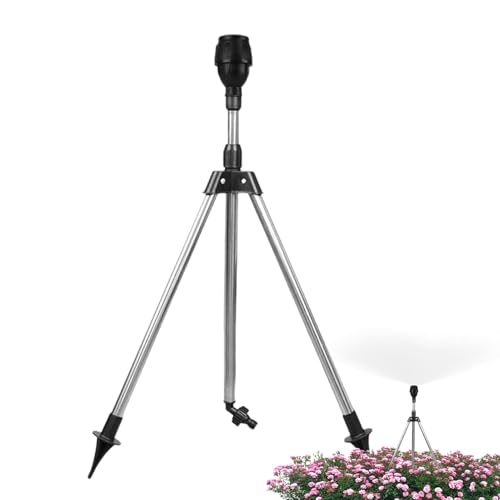 Gacqpli Tripod Sprinkler | 360 Grad Groẞflächen Beregnungssprinkler - Verstellbarer Sprüher Mit Teleskop-Ausziehsystem Für Farm Garten Terrassen Golfplatzwege & Grünanlagen von Gacqpli