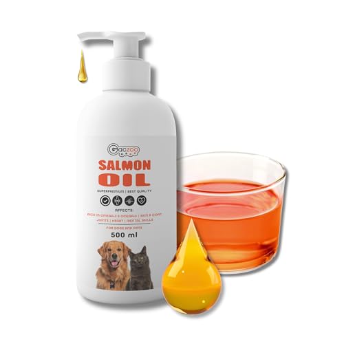 Gaczoo - Lachsöl Hunde & Katzen - Fischöl mit Omega 3 & 6, Fettsäuren DHA, EPA und DPA - für Gepflegte Haut und Glänzendes Fell - für alle Rassen - Geeignet als Tägliche Futterergänzung - 1000ml von Gaczoo