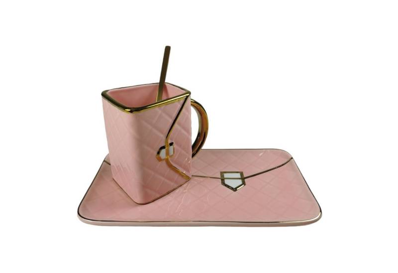 Gadget Master Tasse Shopping Bag Kaffeebecher Set Handtasche Tasse mit Löffel und in Pink Gadget Master Tasse Shopping Bag Kaffeebecher Set Handtasche Tasse mit Löffel und in Pink von Gadget Master