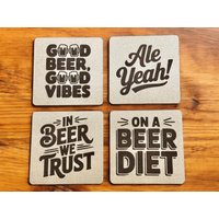 4 Holz Untersetzer Für Bierliebhaber - Lustiges Bier Zitat Design Rustikale Home Bar Decor Geschenk Enthusiasten 4 Holz Untersetzer Für Bierliebhaber - Lustiges Bier Zitat Design Rustikale Home Bar Decor Geschenk Enthusiasten von Gadgetalicious