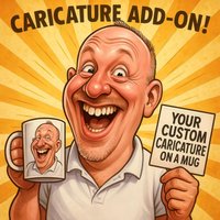 Add-On Benutzerdefinierte Karikaturbecher - Drucken Sie Ihre Karikatur Auf Einem Keramikbecher Mit Einer Größe Von 11 Oder 15 Unzen von Gadgetalicious