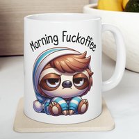 Charming Grumpy Morgen Faultier 11 Unzen Tasse - Perfekte Kaffee- Oder Teetasse Mit Schläfrigem Faultier, Ideal Für Faultierliebhaber, Ideales von Gadgetalicious