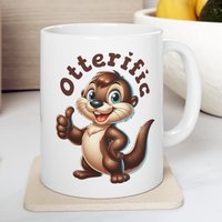 Charming Sea Otter Cartoon Tasse, 11 Unzen - Perfekt Für Kaffee/Tee, Ideales Geschenk Zuhause/Büro Fans, Niedliches Design von Gadgetalicious