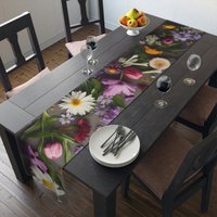 Frühlings Blumen Tischläufer | Frühling Tisch Dekor Sommerlicher Baumwolle Einweihungsparty Geschenk Landhaus von Gadgetalicious