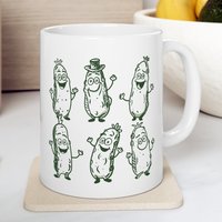 Hilarious Pickles Party Keramiktasse - Humorvolle Kaffee- Oder Teetasse Ideales Geschenk Für Freunde 11 Unzen Weiße Keramik Spülmaschine Und von Gadgetalicious