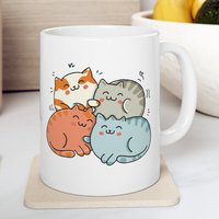 Niedliche Schlafende Katze Keramiktasse - Entzückende 11 Unzen Kaffee- Oder Teetasse Perfektes Katzenliebhaber Geschenk Spülmaschinen- Und von Gadgetalicious