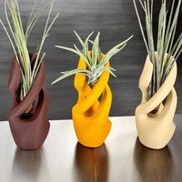 Skulpturaler Spiralluftpflanzenhalter - Nachhaltiger 3D Gedruckter Holz Pla Luftpflanzenhalter Umweltfreundliches Geschenk Für Getrocknete Blumen Skulpturaler Spiralluftpflanzenhalter - Nachhaltiger 3D Gedruckter Holz Pla Luftpflanzenhalter Umweltfreundliches Geschenk Für Getrocknete Blumen von Gadgetalicious