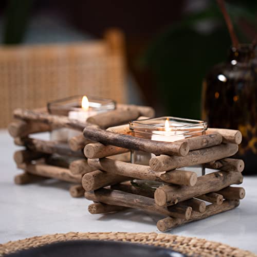 Gadgy Teelichthalter Holz | 2er Set Treibholz Deko | Tischdeko Wohnzimmer | Windlicht Herbst | Kerzenhalter Holz | Deko Fensterbank | Esstisch Deko | Teelichthalter Herbst | Rustikale Deko Gadgy Teelichthalter Holz | 2er Set Treibholz Deko | Tischdeko Wohnzimmer | Windlicht Herbst | Kerzenhalter Holz | Deko Fensterbank | Esstisch Deko | Teelichthalter Herbst | Rustikale Deko von Gadgy