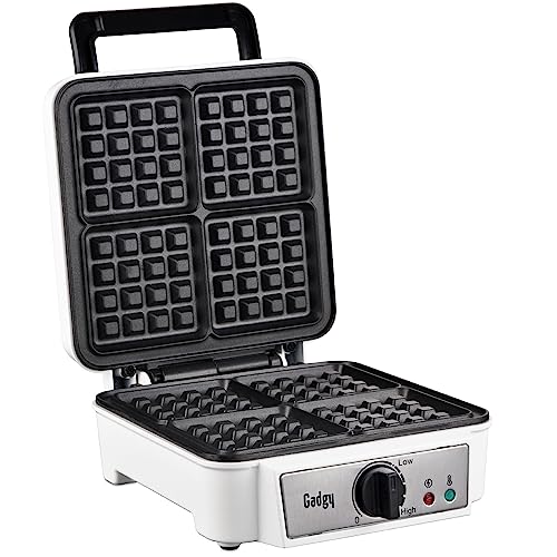 Waffeleisen | doppelwaffeleisen für 2 Waffeln | Schnelle und stabile Wärme, Leicht Zu Lagern | Waffeln Maschine Weiß | 1200 Watt | Waffle Maker Belgische Waffel durch Gadgy von Gadgy