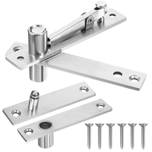 Gadpiparty 1 Paar Tür-Scharniere, strapazierfähig, für Holztüren, 360 Grad drehbar, Edelstahl, unsichtbares Drehscharnier für geheimes Bücherregal, Silber, 5. 11 x 2 16 x 0 228 cm Gadpiparty 1 Paar Tür-Scharniere, strapazierfähig, für Holztüren, 360 Grad drehbar, Edelstahl, unsichtbares Drehscharnier für geheimes Bücherregal, Silber, 5. 11 x 2 16 x 0 228 cm von Gadpiparty