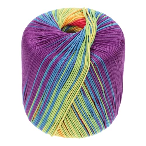 Gadpiparty 1 Rolle FARBVERLAUFSGARN Shawl Sweater Blanket zudecke buntes Garn Handstrickgarn Wolle Baumwollgarn zum Weben Geschirrtücher Baumwollgarn -Gradient regenbogenfarbenes Baumwollgarn von Gadpiparty