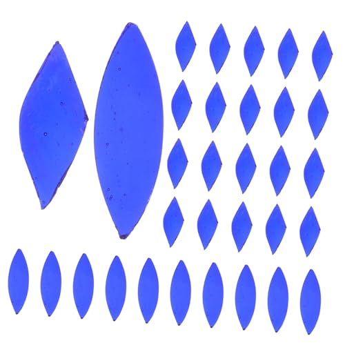 Gadpiparty 1 Satz Blattförmige Glasfliesen Buntes Iridescent Mosaik Für Diy Projekte Für Kreative Gartenkunst Und Wohnraumdekoration 35 Stück von Gadpiparty