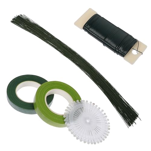 Gadpiparty 1 Satz Blumen werkzeug set Blumenstieldraht Draht für Blumen Streifen Blumen-Kit Stengel Blumenstiel-Draht-Set Blumendraht zum Basteln Blumendrähte DIY Drahtblumen Eisendraht Grün von Gadpiparty