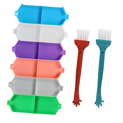 Gadpiparty 1 Satz Bohrer-Set Werkzeug Tablett Kunstzubehör für Diamanten Halter Sortierfach für Perlen Strassplatte Plastik Zufällige Farbe von Gadpiparty