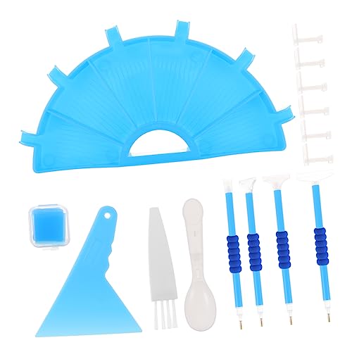 Gadpiparty 1 Satz Bohrgerichtset Diamond Art Kits Zeichnung Bausatz Handwerk Diamant Bastelschalen Farbhalterschale Schmuckablage Basteltablett Schmuckschalen Schmucktablett Plastik Blau von Gadpiparty