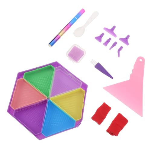 Gadpiparty 1 Satz Bohrgerichtset Edelsteine tragbar Bausätze Tablett Sortier-Aufbewahrungsplatte Schmuck-Organizer Sortierer für Strasssteine Perlensortierplatte Sortierfach Plastik von Gadpiparty