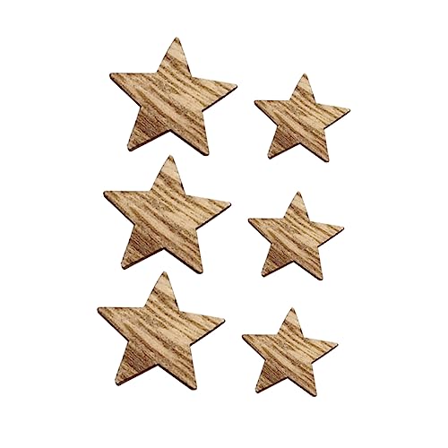 Gadpiparty 1 Satz Holzsterne Diy Bastelholzstücke Dekorative Wandscheiben Handgemachte Ornamente Für Projekte Und Hochzeitsdekorationen 200 Stück von Gadpiparty