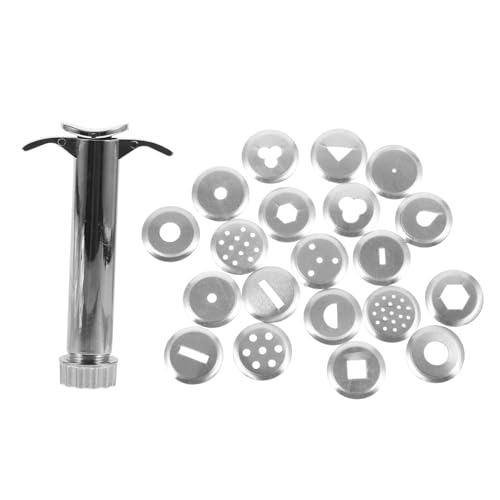 Gadpiparty 1 Satz Schlamm -Extruderform Keramik Polymer Bildhauerei Modellieren Modelliermasse Werkzeug manueller Tonextruder Presse für Ton Luft trocken Extruder-Ton Rostfreier Stahl Silber von Gadpiparty