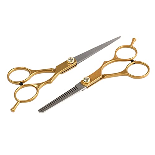 Gadpiparty 1 Satz Teiliges Haarschneide Ptfe Mit Friseurschere Flache Schere Und Zahnschere Scharf Langlebig Ergonomisch Für Friseursalons Und Heimhaarstyling 2 Stück von Gadpiparty