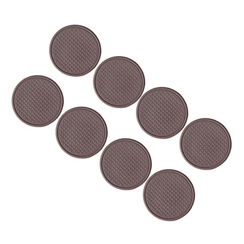Gadpiparty 1 Satz Tisch- Und Stuhlmatten Aufzug Unterlage Bürostuhl Matte Fußschutz Aus Mattem Filz Tischbein-bodenschoner Möbelgleiter Für Teppiche Möbelbeinschale Pads Kieselgel Brown 8st von Gadpiparty