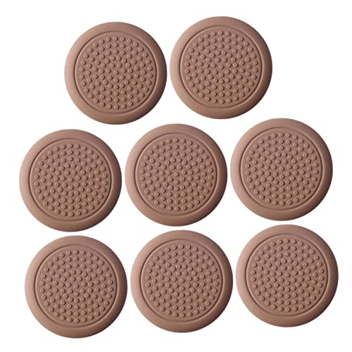 Gadpiparty 1 Satz Tischset Schutzkappen Fußbodenmatte Duschmatten rutschfest Selbstklebende Pads Kommode Möbelschutz-fußmatten Abdeckung Für Tischfüße Aus Silikon Kieselgel Brown 8st von Gadpiparty