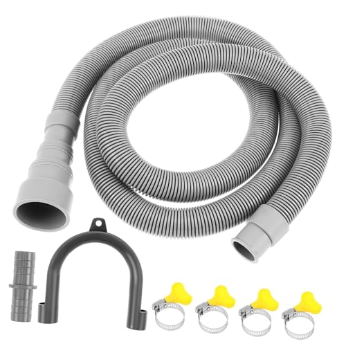 Gadpiparty 1 Satz Waschmaschine Ablaufschlauch mit Adaptern und Halterungen Flexibler Abwasserschlauch für Waschmaschinen Geschirrspüler und Mehr von Gadpiparty