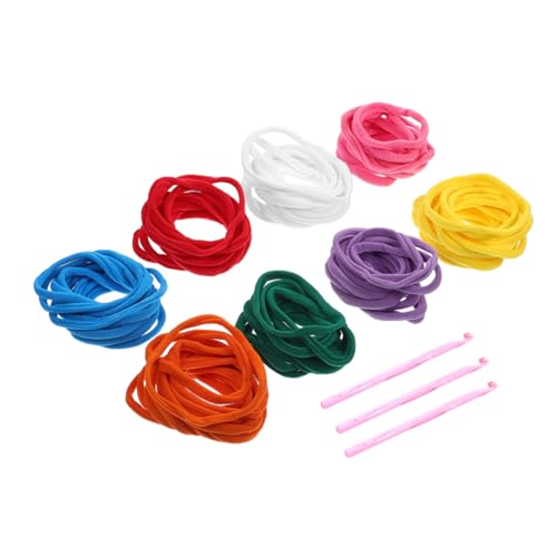 Gadpiparty 1 Satz elastischer Kordelstricker Makramee Webenwerkzeuge elastische Seilschlaufe weben Handwerk DIY Haken bastelset elastische Gurte handgefertigte Häkelnadeln Polyester von Gadpiparty