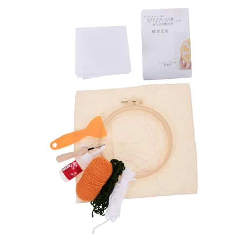 Gadpiparty 1 Set Sticksets Mit Kirschmotiv Punch Needle Stickerei Untersetzer Punch Needling Set Tassenmatte Punch Needle Punch Needle Untersetzer Punch Stitching Set Punch von Gadpiparty