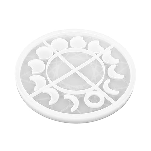 Gadpiparty 1 Stück Diy Silikonform Mondfinsternis Mondphasen Ornamentplatte Uhrdial Gießform Bastelarbeiten Einfach zu Entformen und Formen von Gadpiparty