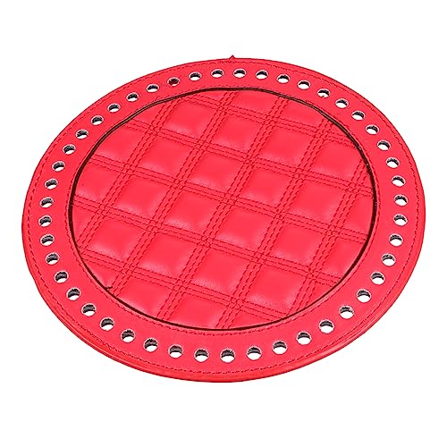 Gadpiparty 1 Stück Runder Taschenboden Kunstleder Robuste Basisplatte für DIY Taschen für Handgefertigte Beutel und Häkeln Rot von Gadpiparty