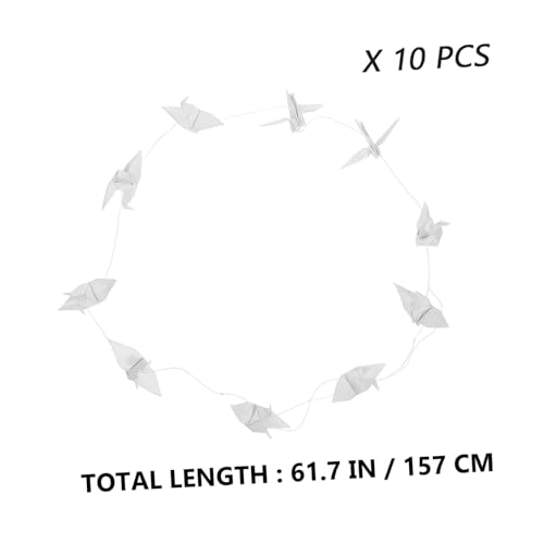 Gadpiparty 10 Saiten Teilige Origami Girlande Vorgefaltete Weiße Vogel-deko Rustikale Origami Vogel Girlande Fertige Deko für Brautparty Shower Hochzeit Deckenhänger Gadpiparty 10 Saiten Teilige Origami Girlande Vorgefaltete Weiße Vogel-deko Rustikale Origami Vogel Girlande Fertige Deko für Brautparty Shower Hochzeit Deckenhänger von Gadpiparty