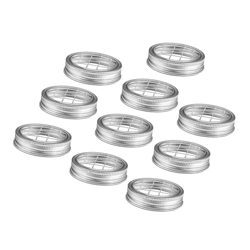 Gadpiparty 10 Stück Mason Jar Blumengitter Teiliges Metall Wiederverwendbarer Blumendeckel mit Gitterdesign für Einfaches Blumenarrangement Vasen Langlebig und Praktisch von Gadpiparty