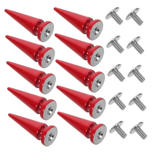 Gadpiparty 10 Stück Teiliges Metall Tree Cone Spikes Schraubnieten Kleine Punk Spike Studs aus Robustem Material Vielseitig für DIY Lederhandwerk an Kleidung Schuhen und Taschen Geeignet von Gadpiparty