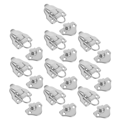 Gadpiparty 10 Stück Teiliges Schwerlast-eisen-scharnierverschluss mit Federverschluss Verstellbarer Kofferverschluss für Taschen Schmuck Aufbewahrungsboxen Robuster Schnappverschluss für von Gadpiparty