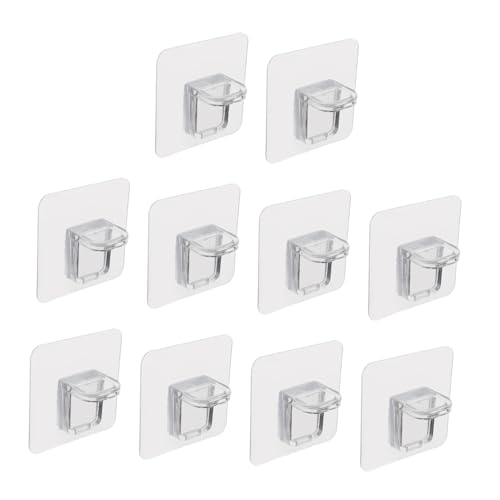 Gadpiparty 10 Stück Teiliges Selbstklebende Regalbodenträger Transparent Verstärkte Regalstützen ohne Bohren Starke Haftung Spurlos Entfernbar Geeignet für Schrank Regalteiler von Gadpiparty